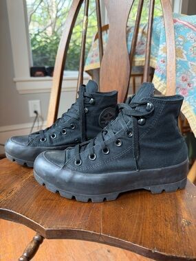 Converse Black High-Top Lug Sole Sneakers